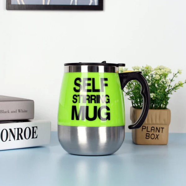 Electric Self Stirring Coffee Mug Cup Stainless Steel Automatic Self Mixing & Spinning Home Office Travel Mixer Milk Whisk Cup - Image 2