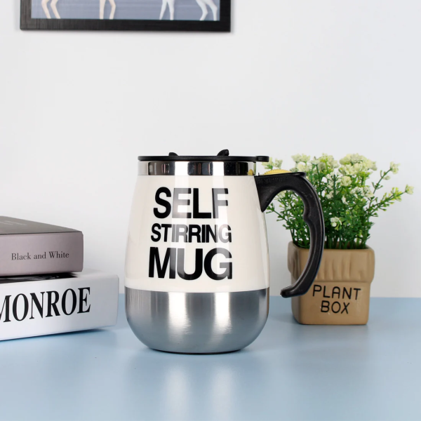 Electric Self Stirring Coffee Mug Cup Stainless Steel Automatic Self Mixing & Spinning Home Office Travel Mixer Milk Whisk Cup - Image 9